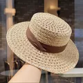 Chapeau Plat à Ruban Café (D-0070)