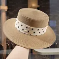 Chapeau Haut-de-forme Plat Kaki À Pois D-0057