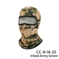 Outdoor cycling balaclava mask with ink army green camouflage windproof sunscreen - One Size / Army Green Ink