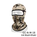 Outdoor cycling face mask balaclava in ink khaki camouflage pattern for sun protection - One Size / Ink Khaki
