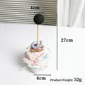 Soporte de madera para gomas de pelo, 27x8 cm, peso de 52 g - Estilo Grande (Bola Decorativa Negra)