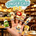 Set of 7 cute creative cat-themed blind box finger puppets for tabletop decoration - 0318 Fingertip Whisper Diary Set 6 / Whole Box
