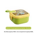 Pea green 304 stainless steel portable children's lunch box, 750ml capacity, leak-proof design - New Standard Model / 750ml / Green