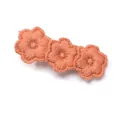 Handgefertigte orange-rosa bestickte Gänseblümchen-Haarspange für Mädchen und Frauen - Drei Blumen (6274679819394)