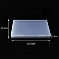 Clear plastic storage box for jewelry and small items organizer, 30.6x22.4x2.3cm - A4 Box (30.6*22.4*2.3cm)
