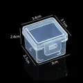 Small transparent plastic storage box for jewelry and earplugs measuring 3.4x3.1x2.4cm - Small Compartment Box (3.4*3.1*2.4cm)