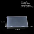 Clear rectangular plastic storage box for jewelry and accessories 21.8x15.8x1.7cm - B03 Empty Box (21.8*15.8*1.7cm)