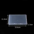 Clear plastic rectangular storage box 15.6x11.3x1.7cm for jewelry and small items - B01 Empty Box (15.6*11.3*1.7cm)