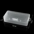 Clear rectangular plastic storage box with latch lid, dimensions 18.1 x 8.8 x 4.6 cm - Large Pencil Case (18.1*8.8*4.6cm)