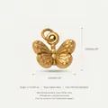 Butterfly shaped stainless steel pendant with PVD real gold plating for jewelry - Butterfly Pendant / Gold