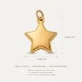 Minimalistische sterhanger van roestvrij staal met PVD-echt goudvergulding voor ketting - Ster Hanger / Goud