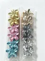 Set van glanzende metallic plumeria bloem haarclips in diverse kleuren voor styling - 8 Cm Gegalvaniseerd In 6 Kleuren 12 Stuks Per Verpakking