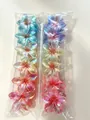 Set di mollette per capelli a fiori di plumeria iridescenti per lo stile da spiaggia - Stile Galvanico Colorato 8cm / Set da 12