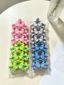 Set di mollette per capelli a forma di fiori di plumeria sfumati per la spiaggia. - 11cm Stile a Tre Fiori a Quattro Colori / Set da 12