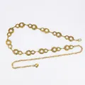 Vintage gold Bohemian waist chain belt with pearl inlays for women's fashion dresses - Vintage Gourd with Artificial Pearls (Antique Gold)