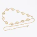Elegant gold-tone bohemian shell nautilus decorative waist chain belt for women's dresses - Conch Shell Style (Gold)