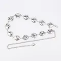 Elegant silver bohemian shell waist chain belt for women dresses and fashion skirts - Sea Shell Style (Silver)
