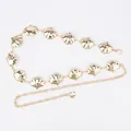 Elegant bohemian style gold shell chain belt for women, perfect for dress decoration - Sea Shell Style (Gold)