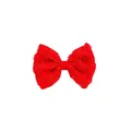 Elegant red lace rose patterned bow hair clip for girls, Valentine's Day accessory - MC5091 Red Rose Hair Clip
