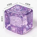 Cubetto Di Ghiaccio Viola Con Glitter Dorati Da 45 Cm