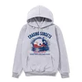 Sudadera gris de corte holgado americano con gráfico vintage Forever Chasing Sunsets - S / Estampado Chasing Sunsets / Gris