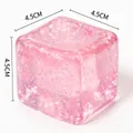 Cubetto Di Ghiaccio Rosa Con Glitter Dorati Da 45 Cm