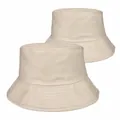 Classic beige cotton bucket hat for versatile sun protection and outdoor fashion style - Off White