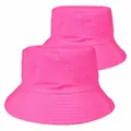 Classic rose red cotton bucket hat for sun protection and casual fashion styles - Rose Red