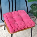 Dik roze corduroy stoelkussen met maïskorreltextuur voor tatami en thuiskantoor - 45x45 cm / Rozerood Vierkant