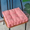 Verdiktes roze corduroy stoelkussen met 3D-maïskorreltextuur voor eetkamerstoelen - 45x45 cm / Roze Vierkant