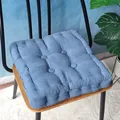 Comfortabel dik blauw corduroy stoelkussen met unieke maïskorreltextuur voor huis - 45x45 cm / Denim Blauw Vierkant