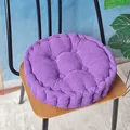 Thick purple corduroy round chair cushion with corn kernel texture - Purple Round