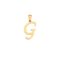 Gold plated stainless steel capital letter G charm pendant for personalized jewelry - Letter G / 30MM / Gold