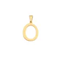 18k gold plated stainless steel uppercase letter O pendant charm with bail - Letter O / 30MM / Gold