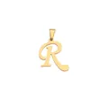 30mm gold vacuum plated stainless steel capital letter R pendant jewelry variant - Letter R / 30MM / Gold