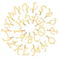 26 gold plated stainless steel uppercase letter pendants with bails for jewelry - Full Alphabet / 30MM / Gold