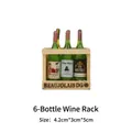 Mini casier à vin en bois avec six bouteilles aimant de frigo - Casier à Vin de Six Bouteilles