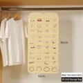 Beige 80-vaks dubbelzijdige hangende sieraden organizer van vliesstof - Beige (80 Vakken)