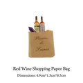 Miniature de sac à provisions pour vin aimant de frigo, 4,9x1,3x8,5 cm décoratif - Sac en Papier Casier à Vin