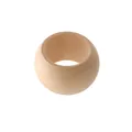Minimalist natural wood napkin ring holder for elegant dining table setting decor - Thick Cylinder Shape Natural With Varnish C