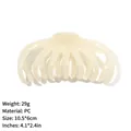 Grande pince à cheveux pastèque blanc crème en matériau PC durable. - PC / Blanc Cassé (Pastèque Brillante)