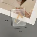 6x8cm Transparente EVA-Schmucktasche, antioxidative Versiegelung für Halsketten - 6*8cm Mattierter Druckverschlussbeutel (50 Mikron)