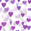 Purple lavender and white glitter heart paper garland for wedding and birthday party decor - Glitter Purple + Deep Purple + Light Purple + White