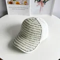 Elegant white baseball cap decorated with horizontal rows of pearls and sparkling rhinestones - Adult, Adjustable / White Silver Rhinestone & White Artificial Pearl