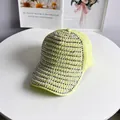 Stylish yellow baseball cap with luxury pearl and rhinestone embellishments - Adult, Adjustable / Yellow Silver Rhinestone & White Artificial Pearl