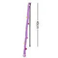 Purple plush caterpillar cat teaser wand with 40cm wand for cat interactive play - Purple Long Pom-pom Cat Toy