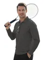 Premium men's long sleeve dark grey polo shirt with chest pocket for outdoor sports - S / Dark Gray