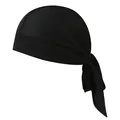 Elastic black pirate headwrap for sports and cycling bandana durag cap for men and women - One Size / Candy Color Wide Brim (7#) / Black