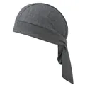 Dark gray elastic fabric pirate bandana cap for cycling and sports - One Size / Candy Color Wide Brim (2#) / Dark Gray