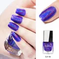 Holographic purple glitter nail polish 7ml LS-04 variant for vibrant manicures. - Deep Purple Holographic (LS04)